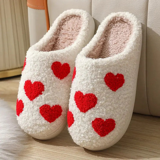 Mini Hearts Plush Slippers
