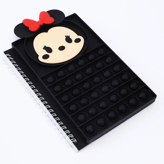 Black Mouse Pop It Notebook